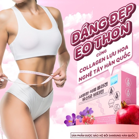 Bột collagen hoa nhuỵ tây 30 gói 2g(90ea)