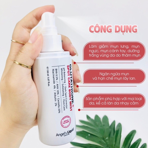 Xịt mụn lưng Angel’s Liquid Glutathion 150ml ( 50ea)
