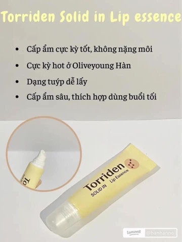 Son dưỡng ủ môi chống nứt nẻ Torriden (140ea)
