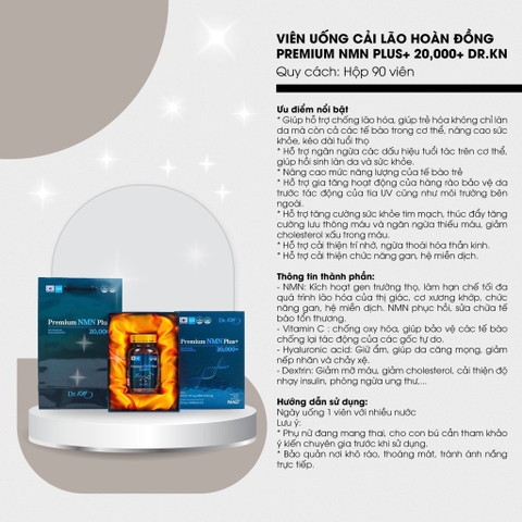 Viên Uống Cải Lão Hoàn Đồng NMN Hàn Quốc 90 Viên uống 3 tháng (50ea)