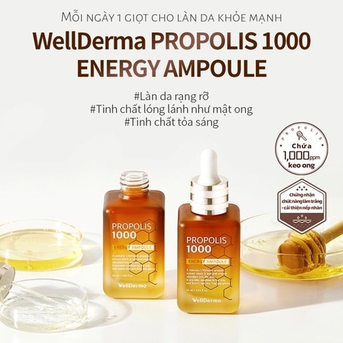 Tinh chất lọc ong Propolis 1000 Wellderma 50ml (100ea)