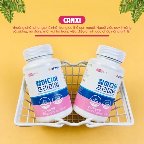 Viên uống bổ sung Canxi ,vitamin C và kẽm xương khớp hãng dược Kolon Pharm (30ea)