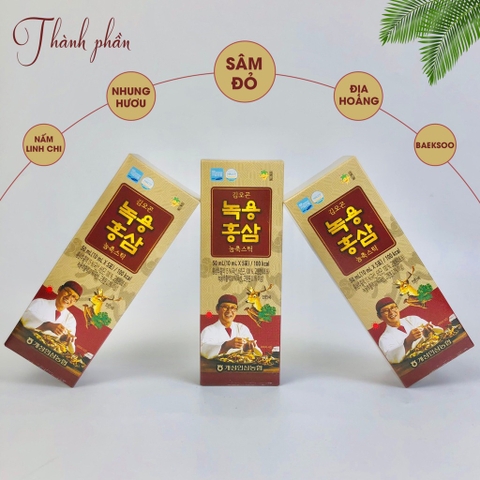 Nước sâm lộc nhung hươu ông dược sỹ 30 gói 10ml (15ea)