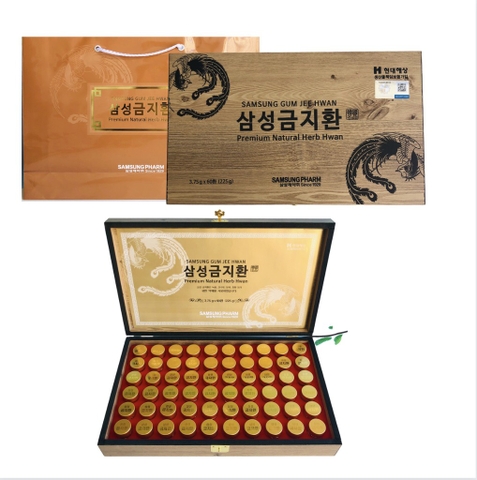 B01-(VAT) Thuốc bổ não cân bằng huyết áp samsung hộp gỗ 60 viên (10ea)