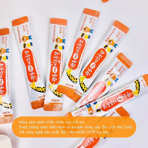 Hồng Sâm trẻ em kwangdong 30 gói 10gam (20ea)