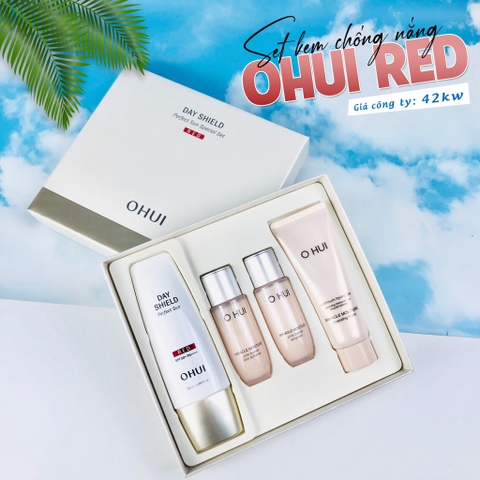 Set kem chống nắng ohui đỏ 42kw (20ea)