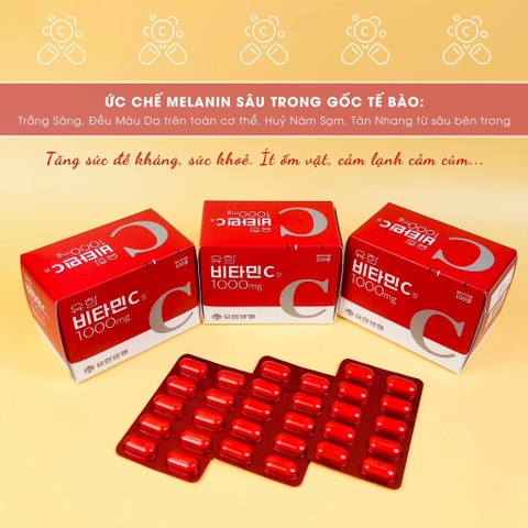 Viên uống vitamin C 1000 hiệu thuốc Yuhan 100 viên (100ea)