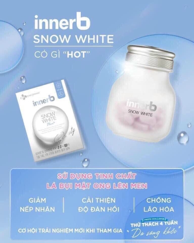 B01-Viên uống cấp nước trắng da 56 viên InnerB snow white (40ea)