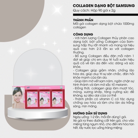 Bột collagen đẹp da samsung 2g x 90 gói (20ea)