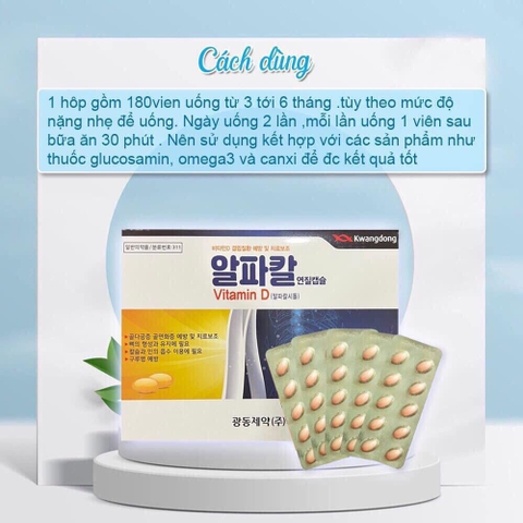 Thuốc đặc trị thoái hoá đốt sống hiệu thuốc Kwangdong 180 viên (47ea)