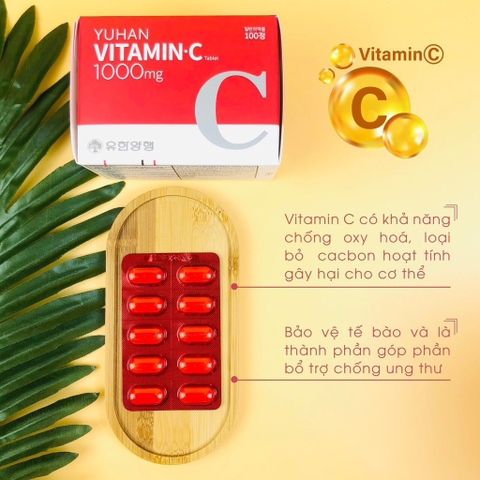 Viên uống vitamin C 1000 hiệu thuốc Yuhan 100 viên (100ea)