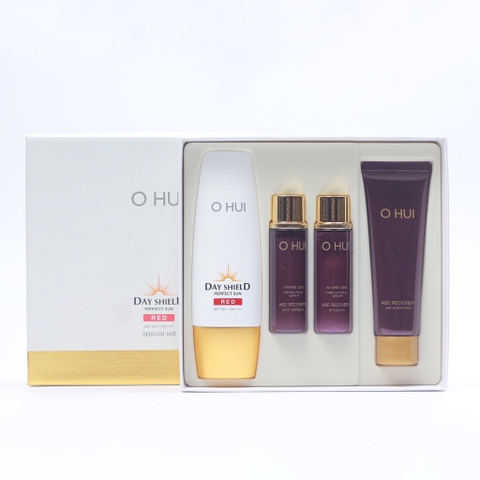 Set kem chống nắng đỏ ohui 40kw (20ea)