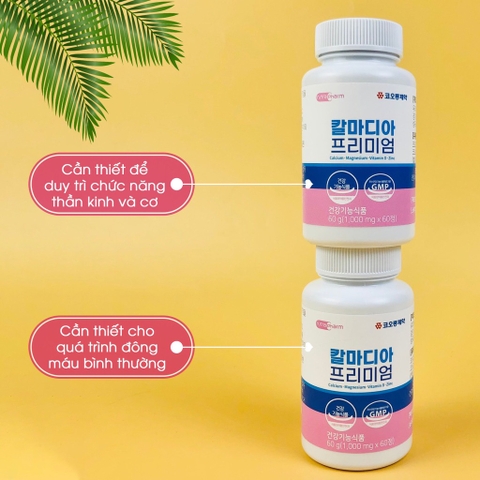 Viên uống bổ sung Canxi ,vitamin C và kẽm xương khớp hãng dược Kolon Pharm (30ea)