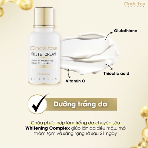 (HĐ) Kem Dưỡng Trắng Da Incugen Cindel Tox White Cream Premium mẫu mới