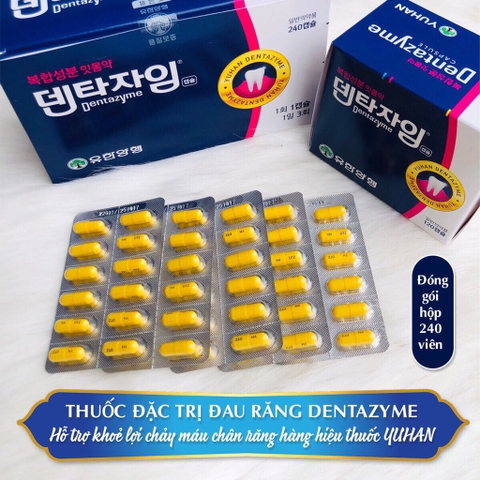 Thuốc đặc trị đau răng hỗ trợ khoẻ lợi chảy máu chân răng hàng hiệu thuốc yuhan ngày 2-3 viên (40ea)