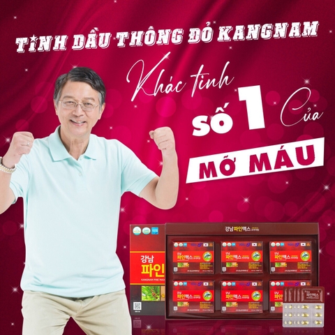 Tinh dầu thông đỏ chính phủ cao cấp Kangnam vita 180 viên (10ea)