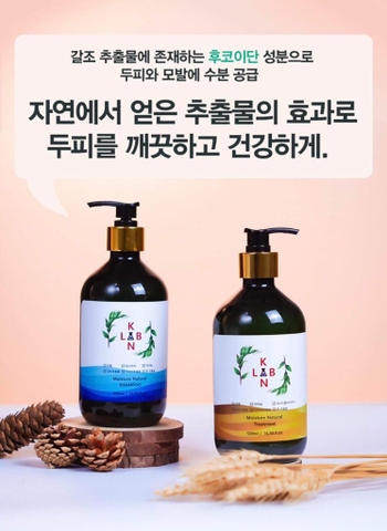 B01-Cặp dầu gội trị liệu, trị gàu và chống rụng tóc KangnamLab - Kn.Lab 500ml + 500ml (25ea)