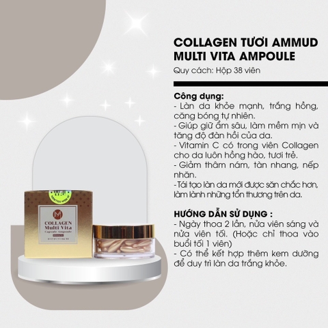 (HĐ) Collagen tươi dưỡng căng bóng phục hồi da 38 viên (96ea)