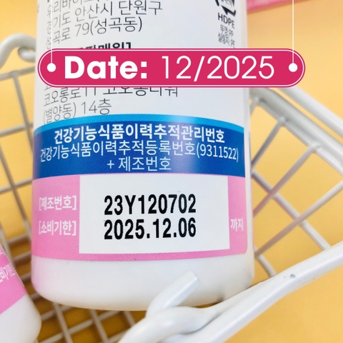 Viên uống bổ sung Canxi ,vitamin C và kẽm xương khớp hãng dược Kolon Pharm (30ea)