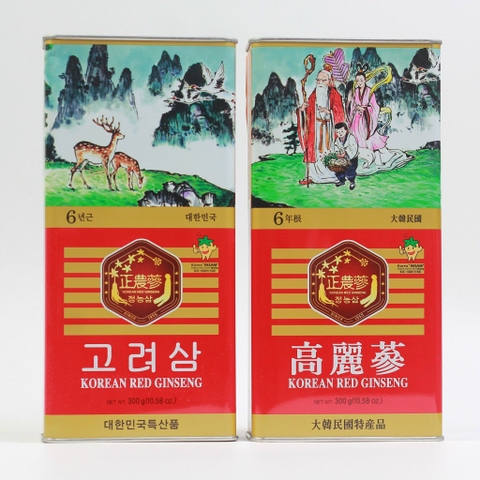 Sâm Khô hộp thiếc 6 năm tuổi 300g x 10 củ (20ea)