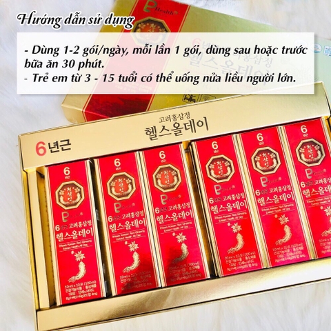 B01-Hồng sâm người lớn hiệu thuốc Premium 60 gói x 10ml (10ea)