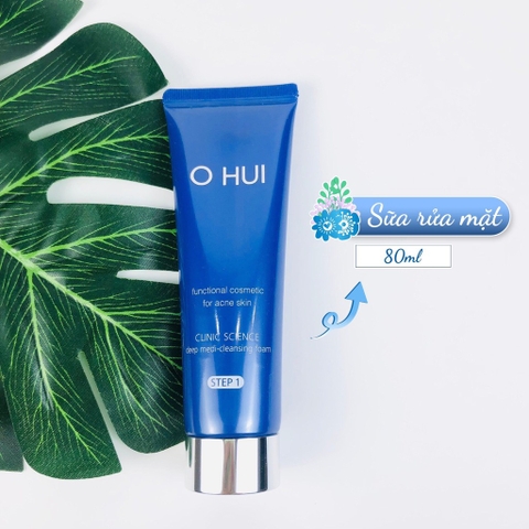 Set ohui trị mụn tặng chấm mụn ohui xanh 119kw ( 8ae)
