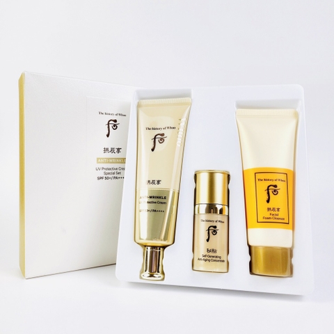 Set kem chống nắng Whoo chống nhăn tăng dung lượng bản mới 73kw tăng 1 % (30EA)