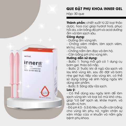 Que đặt phụ khoa Inner Gel (32ea)