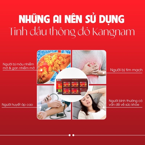 Tinh dầu thông đỏ chính phủ cao cấp Kangnam vita 180 viên (10ea)