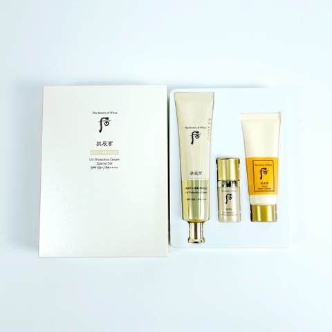 Set chống nắng chống nhăn Whoo 73kw tăng dung lượng 75ml  (8ea)