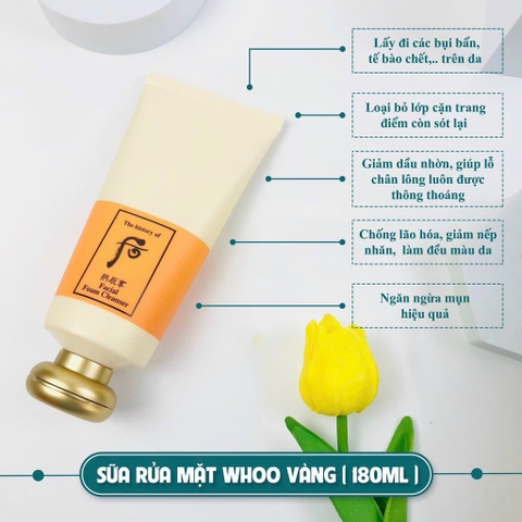 Sét sữa rửa mặt Whoo vàng 42kw (20ea) tăng 3%