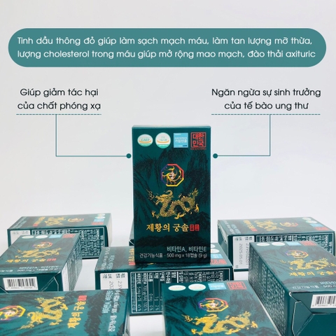 Tinh dầu thông đỏ hoàng đế 180 viên Cheon Je Hwang (10ae)