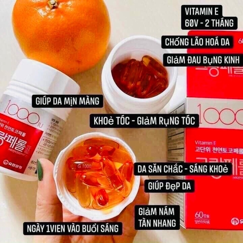 Viên uống bổ sung vitamin e hiệu thuốc yuhan 60 viên (80ea)