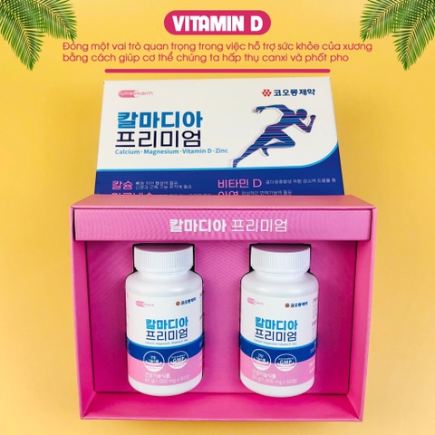 Viên uống bổ sung Canxi ,vitamin C và kẽm xương khớp hãng dược Kolon Pharm (30ea)