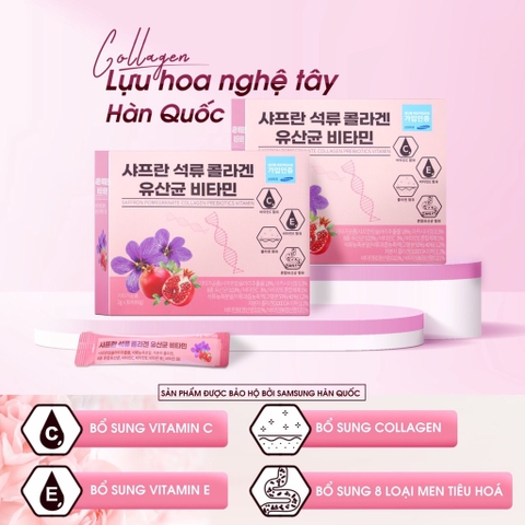 Bột collagen hoa nhuỵ tây 30 gói 2g(90ea)