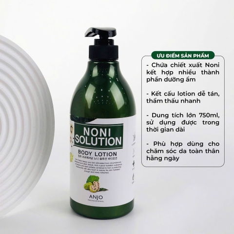 Sữa Dưỡng Thể Dưỡng Ẩm Sáng Mịn Da Từ Trái Nhàu Anjo Noni Therapy Body Lotion 750ml