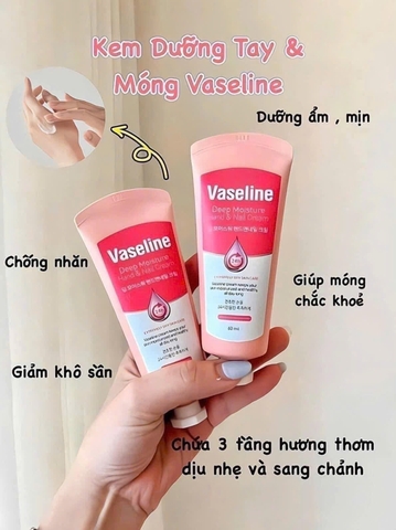 Kem Dưỡng Da Tay Vaseline Hàn Quốc Làm Mềm Da, Cấp Nước Ẩm Mượt Hàn Quốc 60ml