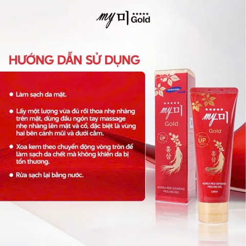 Tẩy tế bào chết hồng sâm Korea Red Ginseng Peeling Gel My Gold 130ml