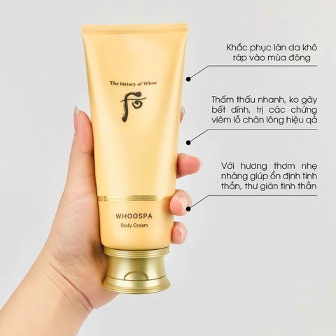 KEM DƯỠNG THỂ ĐÔNG Y THE HISTORY OF WHOO WHOOSPA BODY CREAM 200ml