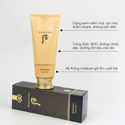 KEM DƯỠNG THỂ ĐÔNG Y THE HISTORY OF WHOO WHOOSPA BODY CREAM 200ml