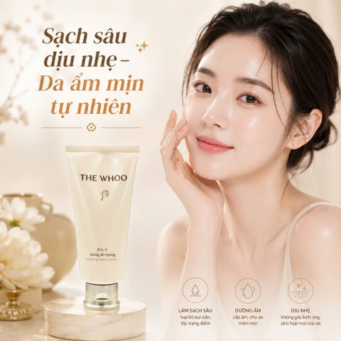 Sữa rửa mặt dưỡng ẩm Whoo Gongjinhyang Facial Foam Cleanser 180ml