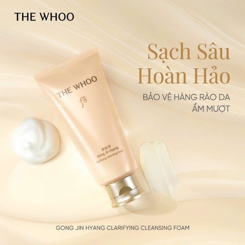 Sữa rửa mặt dưỡng ẩm Whoo Gongjinhyang Facial Foam Cleanser 180ml