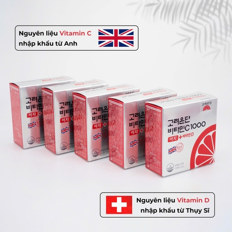 Viên uống bổ sung Vitamin C + Vitamin D 1000mg Eundan Hàn Quốc 120 viên