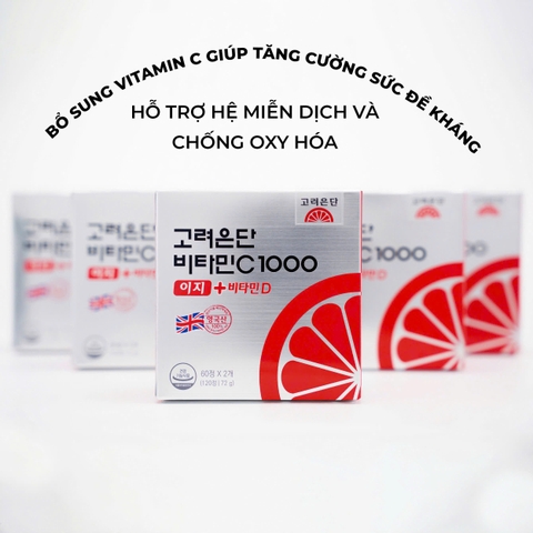 Viên uống bổ sung Vitamin C + Vitamin D 1000mg Eundan Hàn Quốc 120 viên