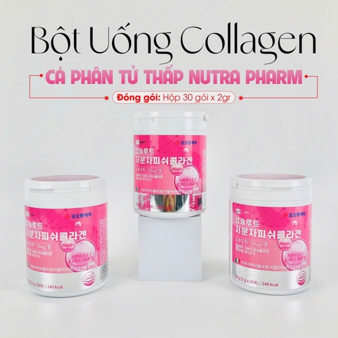 Bột uống collagen cá phân tử thấp Nutra Pharm