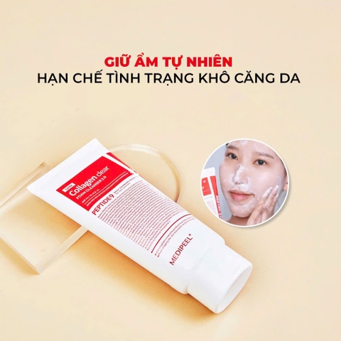 Sữa rửa mặt làm sạch và hỗ trợ tái tạo da Medipeel Lacto Collagen Clear Foam Cleanser 2.0 300ml