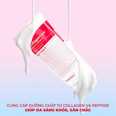 Sữa rửa mặt làm sạch và hỗ trợ tái tạo da Medipeel Lacto Collagen Clear Foam Cleanser 2.0 300ml