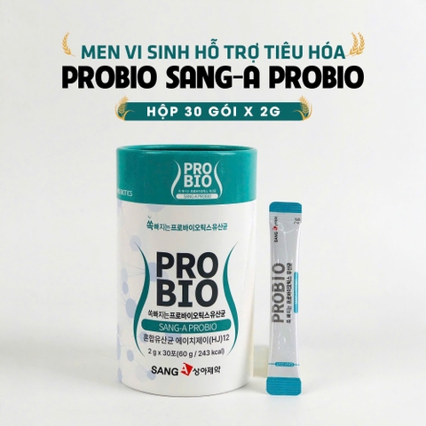 Men vi sinh hỗ trợ tiêu hóa Probio Sang-A Probio Hộp 30 gói x 2g