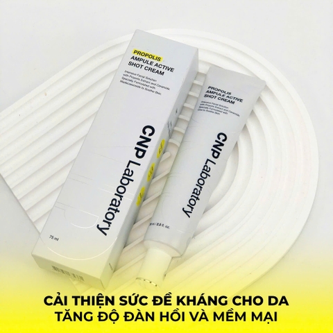 Kem dưỡng phục hồi da chiết xuất keo ong CNP Propolis Ampule Active Shot Cream 75ml