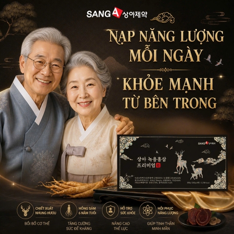 Cao Hươu Hồng Sâm Premium bồi bổ sức khỏe tập đoàn SANGA PHARM 240g x 4 lọ